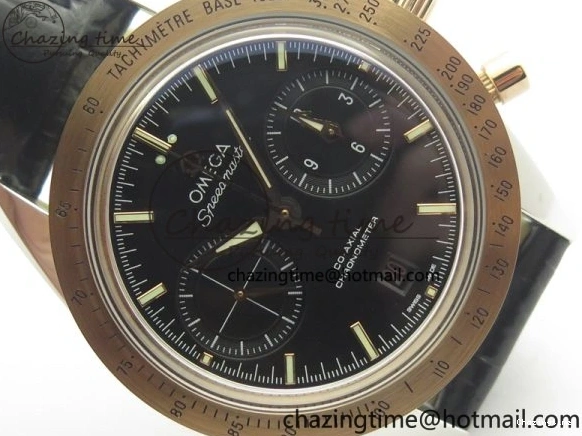 0410 Neat Speedmaster ’57 Co-Axial SS RG OMF 1:1 Best Edition Black Dial On Leather Strap A9300 (Free Leather Strap) 8067